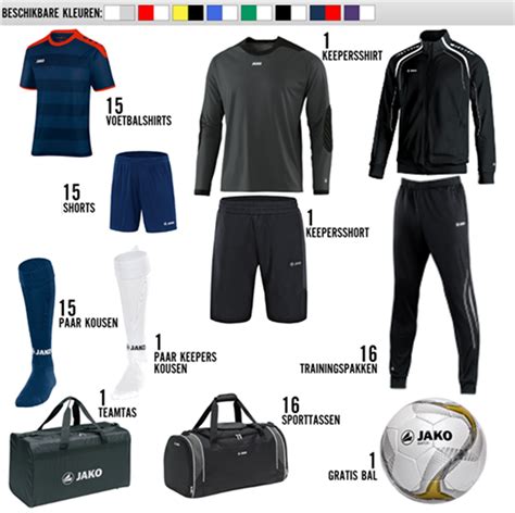 Voetbalkleding voor training en wedstrijd 